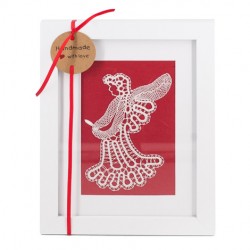 idrijska čipka, angel iz čipke, klekljana čipka angel