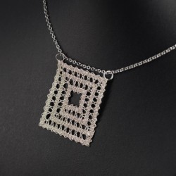 lace, handmade, crochet necklace