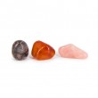 SET CRYSTALS FOR LOVE, rosequartz, rodonite, cornelian,