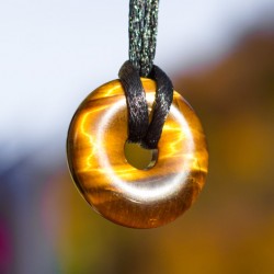 TIGER EYE donut pendant