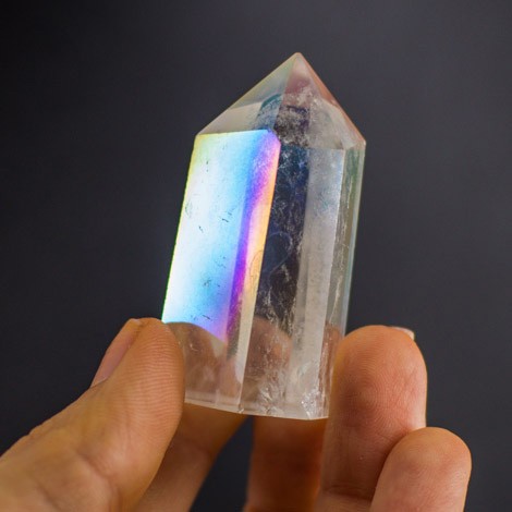 AQUA AURA polirana špica, aqua aura kristal