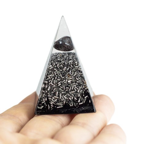 ORGONITE PYRAMID Hematite, orgone energy