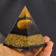 TIGER'S EYE and SHUNGITE Orgonite Pyramid Pentagram