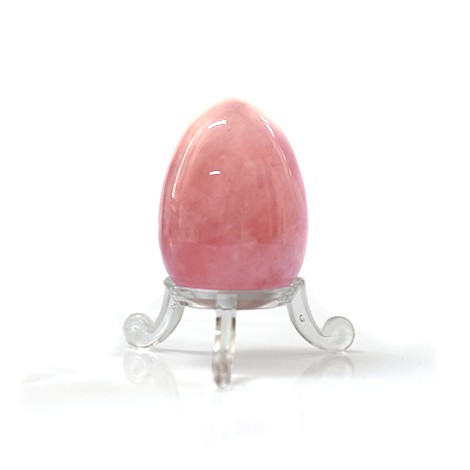 rose quartz crystal in egg shape