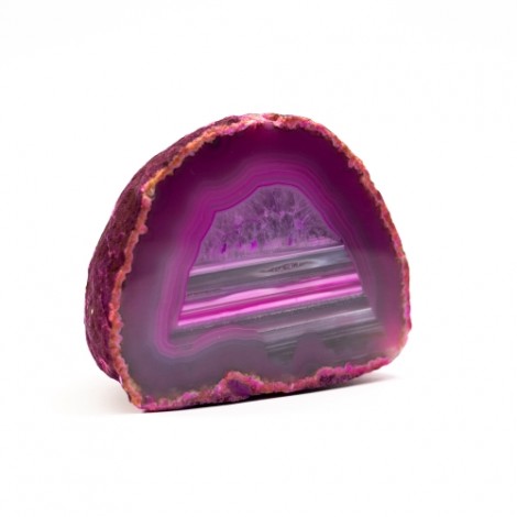 pink agate crystal geode