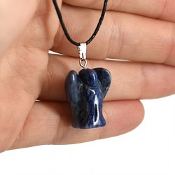 positive impacts, positive energy, sodalite angel pendant