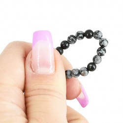 kristal obsidian, energijska zapestnica, kristal za zaščito, nakit s kristali, trgovina s kristali, zapesntica 4mm