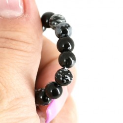 kristal obsidian, energijska zapestnica, kristal za zaščito, nakit s kristali, trgovina s kristali, zapesntica 4mm
