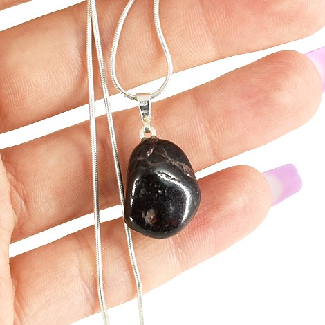 garnet necklace pendant, crystal shop