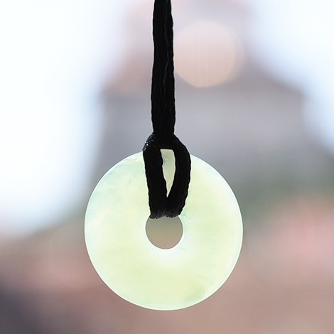 chinese jade crystal, donut necklace pendant, crystal shop