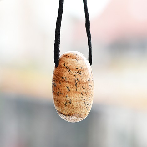 picture jasper crystal pendant, energy pendant