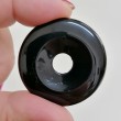Black tourmaline donut pendant