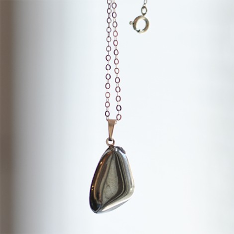 hematite crystal, crystal shop, silver pendant