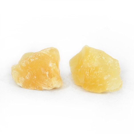 Raw orange calcite crystals, natural unpolished stones