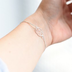 dream cathcer symbol silver bracelet