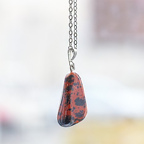 MAHAGONI OBSIDIAN ogrlica kristal mahagoni obsidian, energijski nakit
