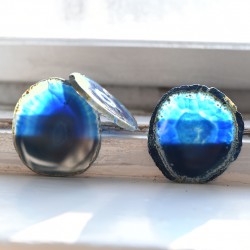 decorative crystal, blue agate crystal