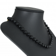 Natural black onyx gemstone pearl necklace beaded jewelry