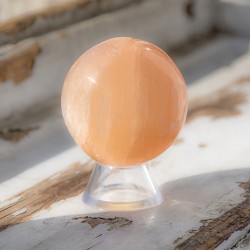selenite, selenite crystal, selenite sphere, cleansing crystal, orange selenite