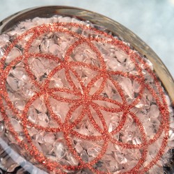 rose quartz, orgonite, orgonite plate