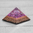 amethyst, orgonite, orgonite pyramid