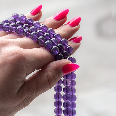 amethyst, amethyst crystal, amethyst pearls, crystal pearls