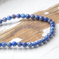 Lapis lazuli faceted gemstone beaded bracelet jewelry