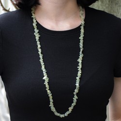 prehnite,prehnite crystal, prehnite necklace, lucky crystals, energy crystals, chips necklace