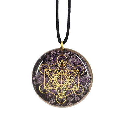 amethyst, black tourmaline, orgonite, orgonite necklace, energy jewellery, anti stress crystal, peace crystal, calming crystal