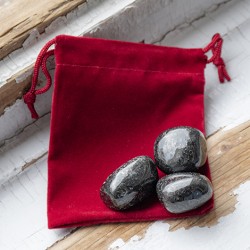 crystal pouch, velvet pouch, red velvet pouch, pouch for crystals