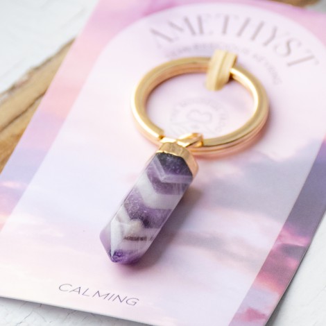 AMETHYST spike keychain