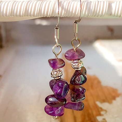 AMETHYST dangling earrings