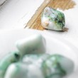 dioptase, dioptase in quartz, pocket crystal, energy crystal, emotions crystal, green crystal