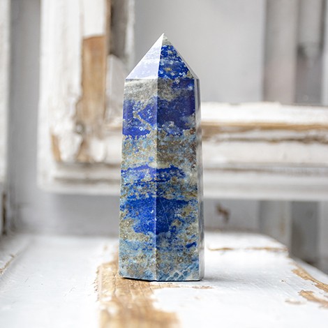 lapis lazuli, lapis lazuli crystal, communication crystal, obelisk, crystal obelisk