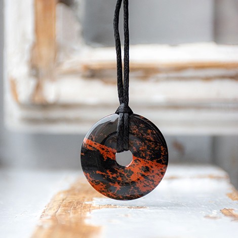 mahogany obsidian, mahogany obsidian necklace, crystal necklace, crystal jewelry, protection stone