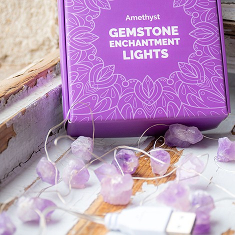 amethyst, amethyst crystal, amethyst lights, crystal lights, fairy lights, anti stress crystal