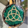 malachite, black tourmaline, orgonite, orgonite necklace