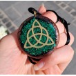 malachite, black tourmaline, orgonite, orgonite necklace