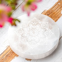 selenite, selenite crystal, selenite circle bar, cleansing crystal