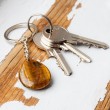 TIGER'S EYE keychain teardrop