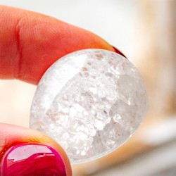 Clear quartz cracked