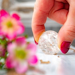 Clear quartz cracked