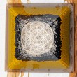 CITRINE Orgonite Pyramid flower of life