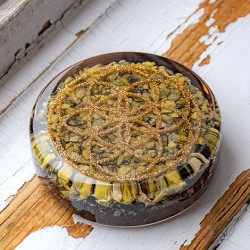orgonit piramida, orgonit, serpentin, roža življenja, serpentin orgonit, ročno delo