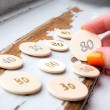 Number stickers, age stickers, bbirthday cards