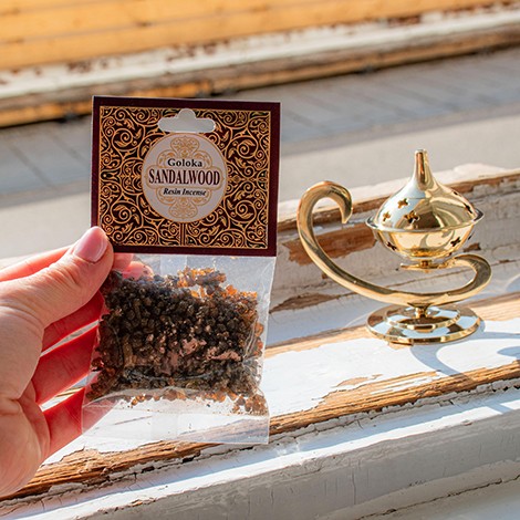 sandalwood, sandalwood resin, sandalwood incense, sandalowood goloka resin