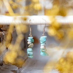 energijski nakit z larimarjem, uhani z modrim larimar kamnom, uhani za komunikacijo in mir larimar, larimar uhani