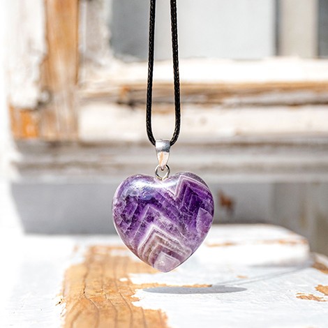 amethyst, amethyst crystal, amethyst necklace, crystal necklace, heart necklace