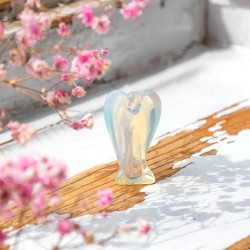 opalite, opalite angel, crystal carving, opalite angel statue, angel statue, crystal statue