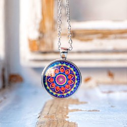 mandala necklace, energy necklace, handmade, mandala